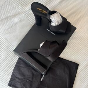 Saint Laurent Black Heeled Sandals